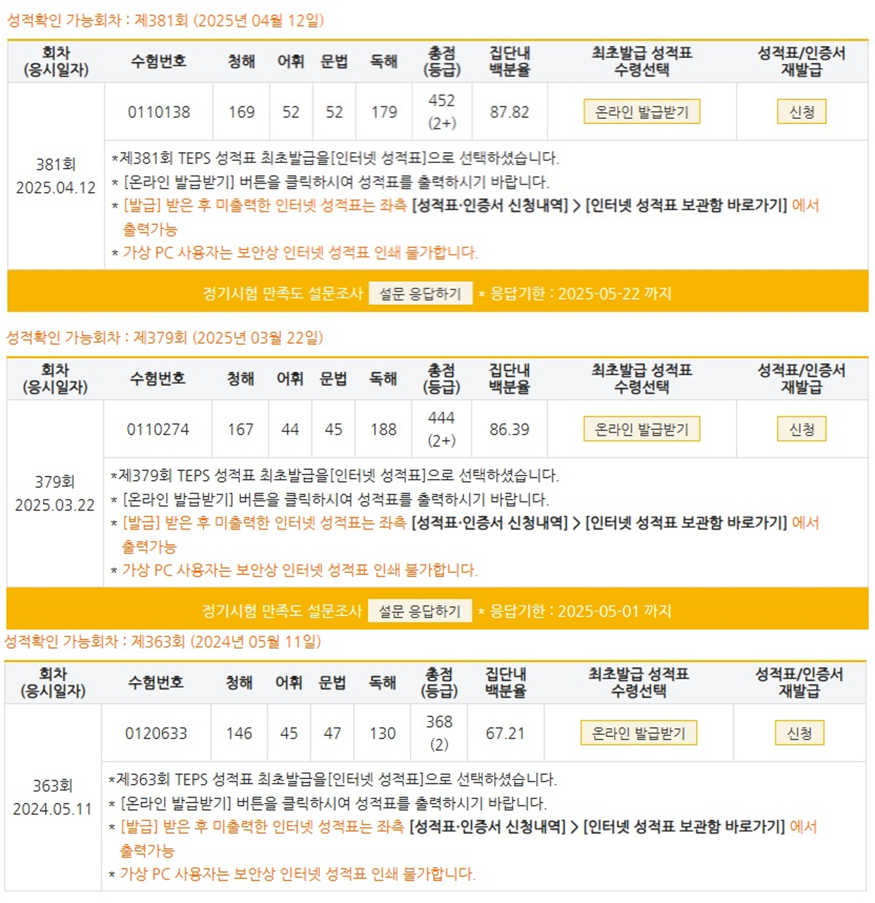 성적표